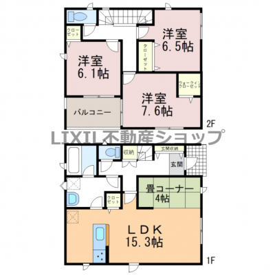 �@�y�Ԏ��}�z1�����@�Ԏ��}�ł��B2�K�̗m���́A���ׂ�6���ȏ�ōL�X���Ă��܂��B�}�ȉJ�ł����󕨂��G��ɂ����C���i�[�o���R�j�[�ł��B