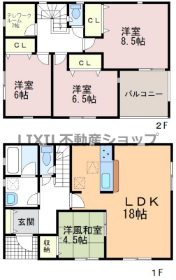 �@�y�Ԏ��}�z�P�����@�Ԏ��}�ł��BLDK�ɘa�����אڂ����g���₷���Ԏ��B