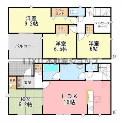 �@�y�Ԏ��}�z1�����@�Ԏ��}�ł��B�e�����[�N���[���t����4LDK�B�S����6���ȏ���[�����ł��B