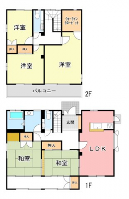 �@�g���^�z�[���{�H�̂�Ƃ肠��5LDK�I1�K�ɘa����2�������邽�߁A���q���₨�q�l�̗V�я�A�����̐Q�����ɑ劈�􂵂܂��B2�K�ɂ͑�e�ʂ̃E�H�[�N�C���N���[�[�b�g�������� 